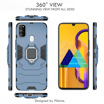 Pikkme Samsung Galaxy M21 / M30s / M21 2021 D5 Tough Armor Back Cover | Blue