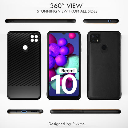 Redmi 10/10 Power Leather phone cover in black by Pikkme – photo 3