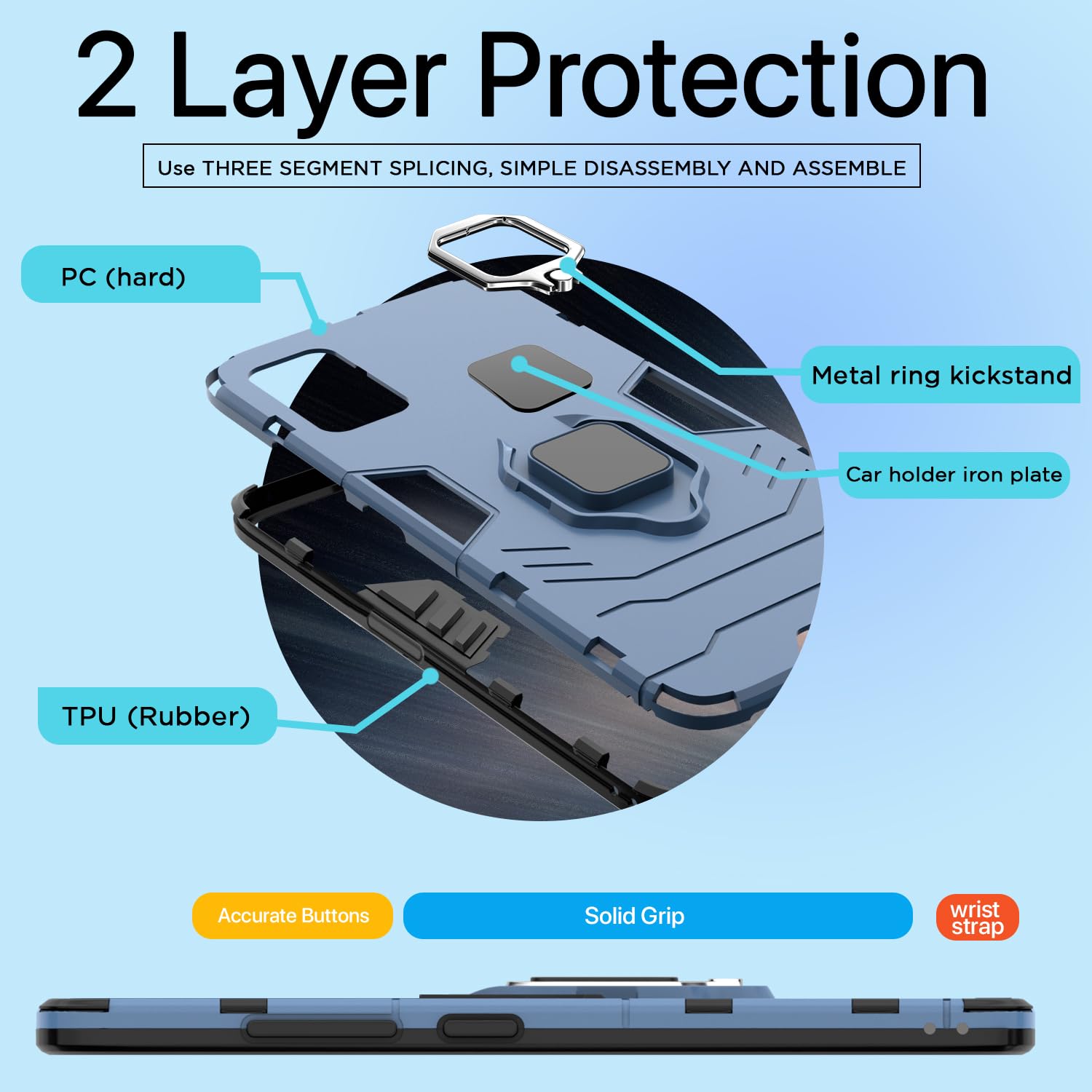 Pikkme Samsung S20 Plus blue mobile back cover – photo 2