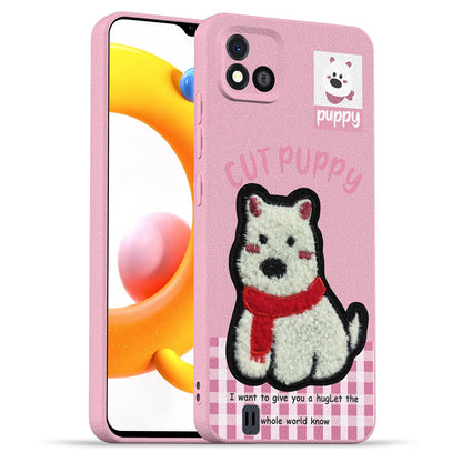 Pikkme Realme C20 Plush Patch pink phone cover