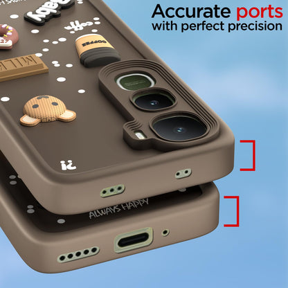 Vivo Y400 5G/3D Silicone mobile back cover in brown by Pikkme – photo 4
