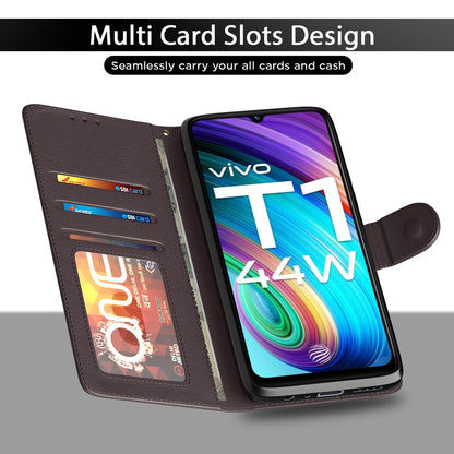 Pikkme coffee mobile flip cover for iQOO Z6 44W/Vivo T1 44W – photo 5