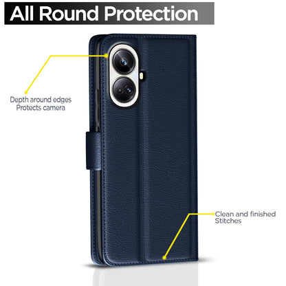 Pikkme Realme 10 Pro Plus 5G blue mobile flip cover – photo 4