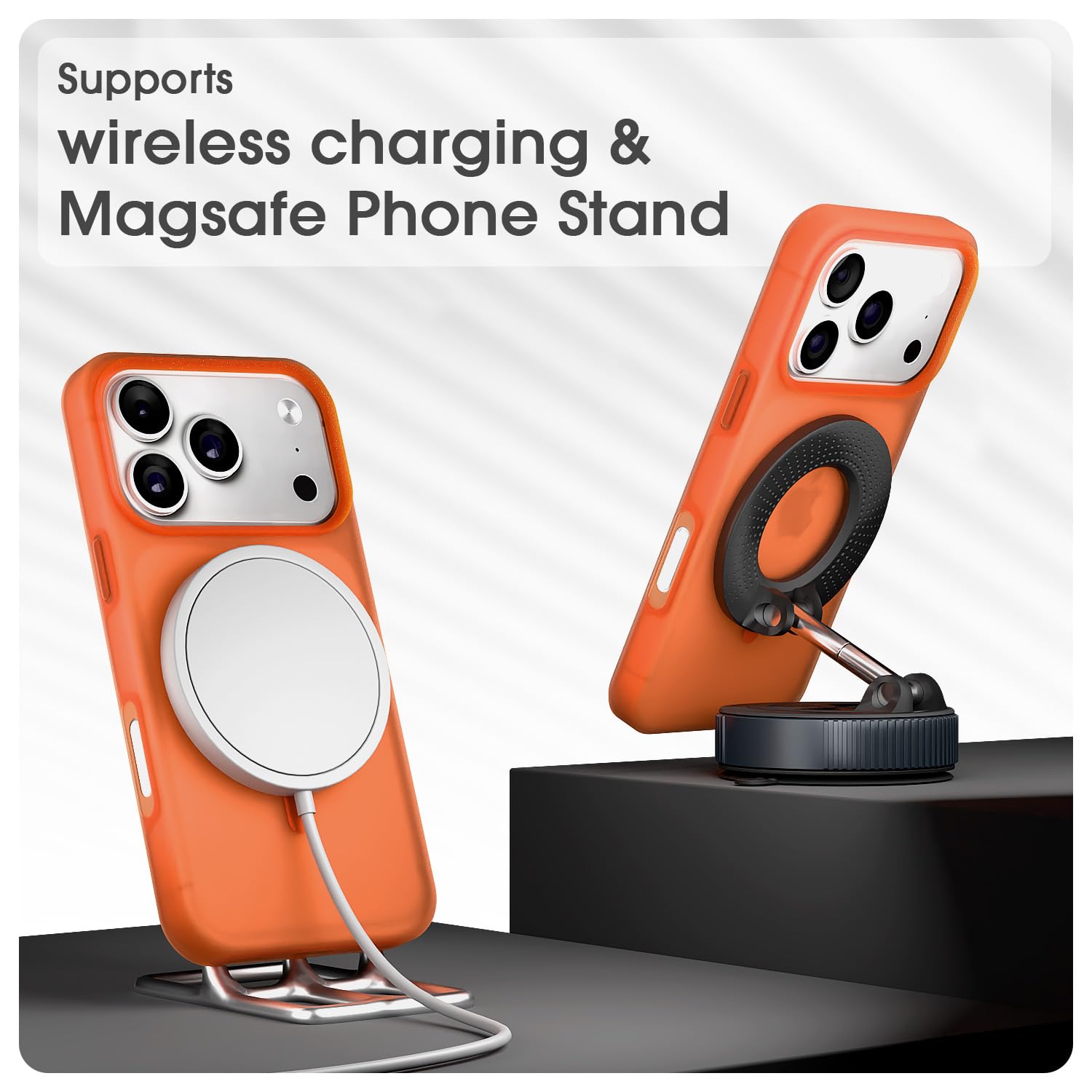 iPhone 17 Pro Max Soft Silicone mobile back cover in orange by Pikkme – photo 4