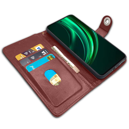 Pikkme brown Button mobile flip cover for Realme 13 Plus 5G/P1 – photo 5