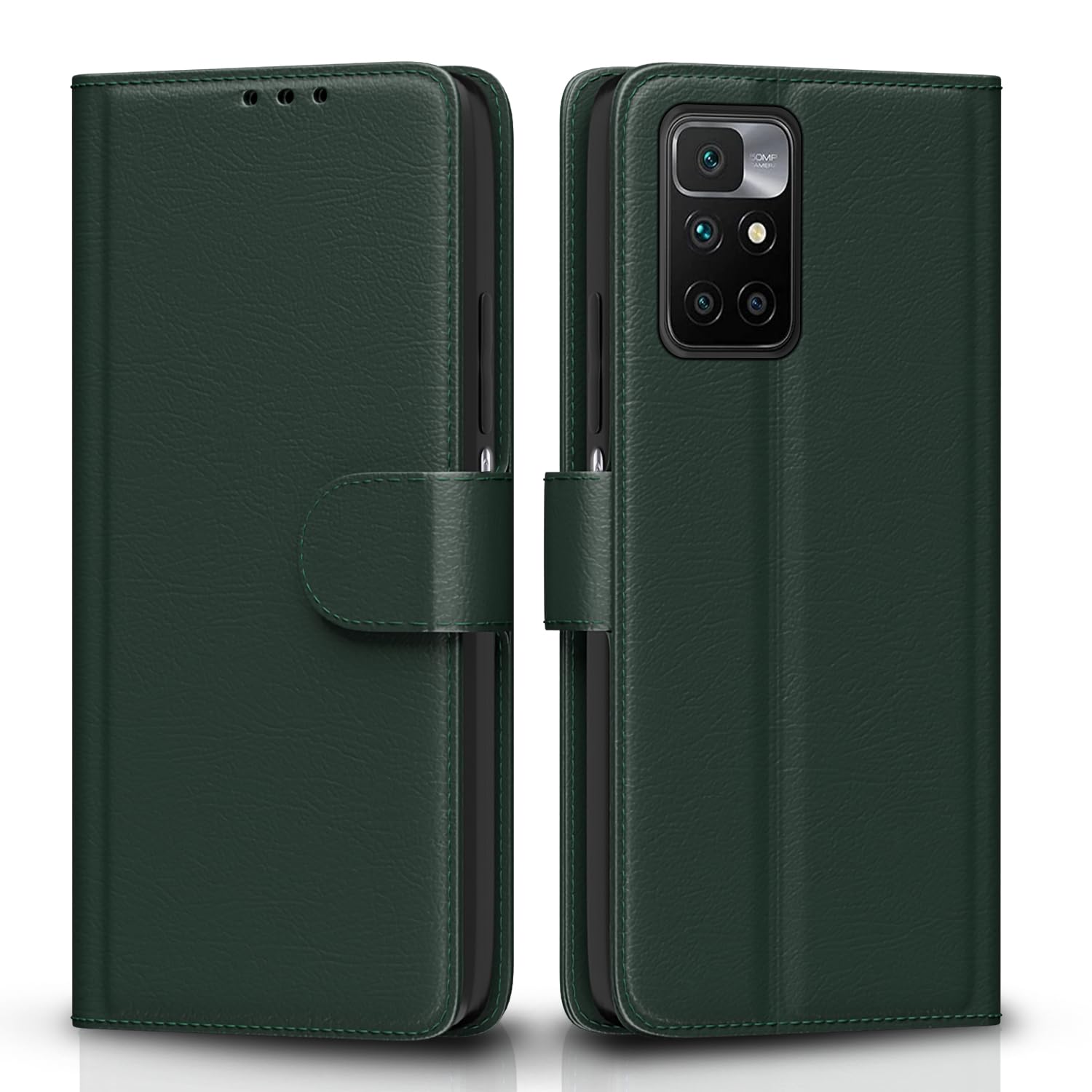 Redmi 10 Prime flip case in green by Pikkme