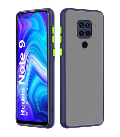 Pikkme blue Matte mobile back cover for Redmi Note 9