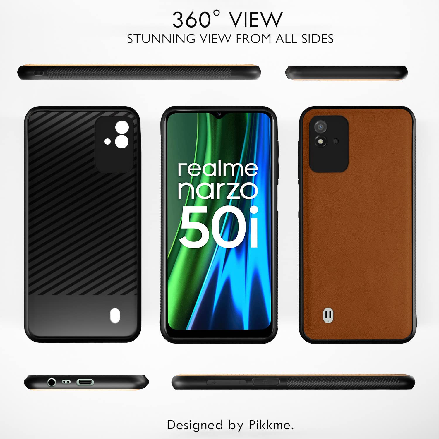 Realme Narzo 50i phone cover in camel by Pikkme – photo 3