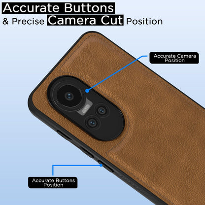 Pikkme Oppo Reno 10 5G Leatherback  Back Case | Brown