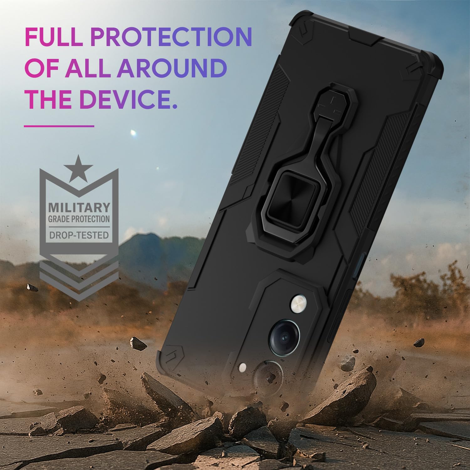 Black phone cover for iQOO Z10 Lite 5G/Vivo T4 Lite 5G/Y19 5G/Y19e/Y04 4G/Y29s 5G – Pikkme – photo 3