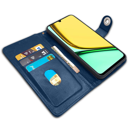 Pikkme Realme C61 / Realme Narzo N61 Vintage Flip Cover | Blue
