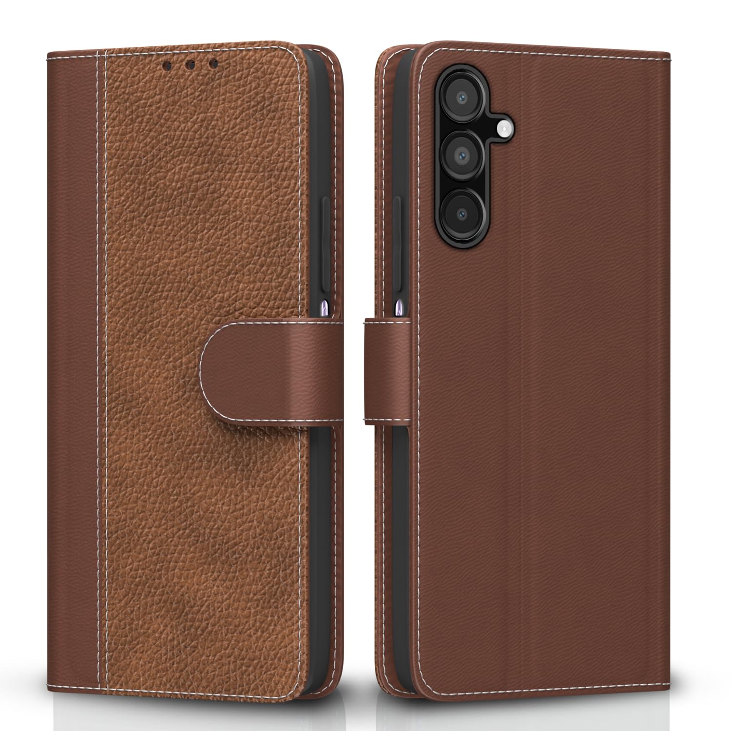 Pikkme tan Wallet wallet flip cover for Samsung F15/M15/M15 Prime 5G