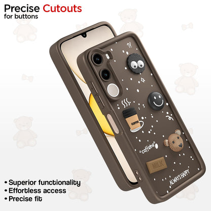 Pikkme Realme C100x Bear Coffee brown mobile back cover – photo 6