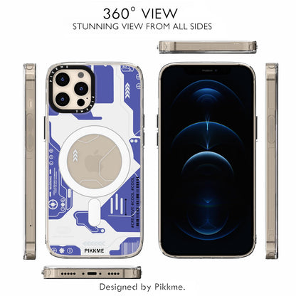 Pikkme  iPhone 12 Pro Max Printmagsafe Back Cover (Blue)