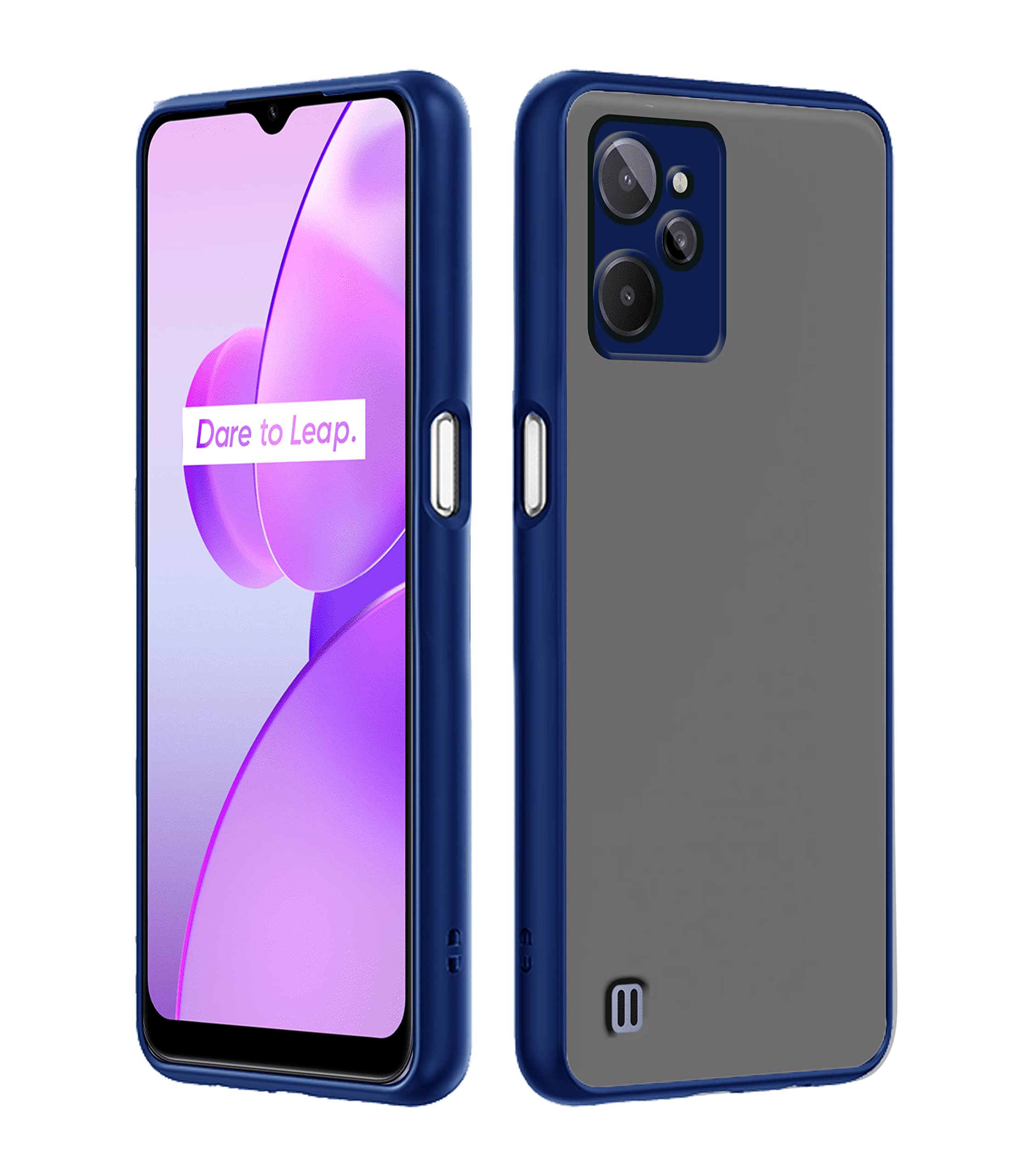 Pikkme blue Hybrid mobile cover for Realme C31