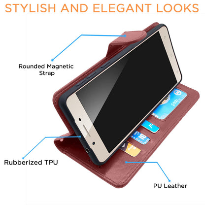 Vivo Y53 flip cover in brown by Pikkme – photo 5