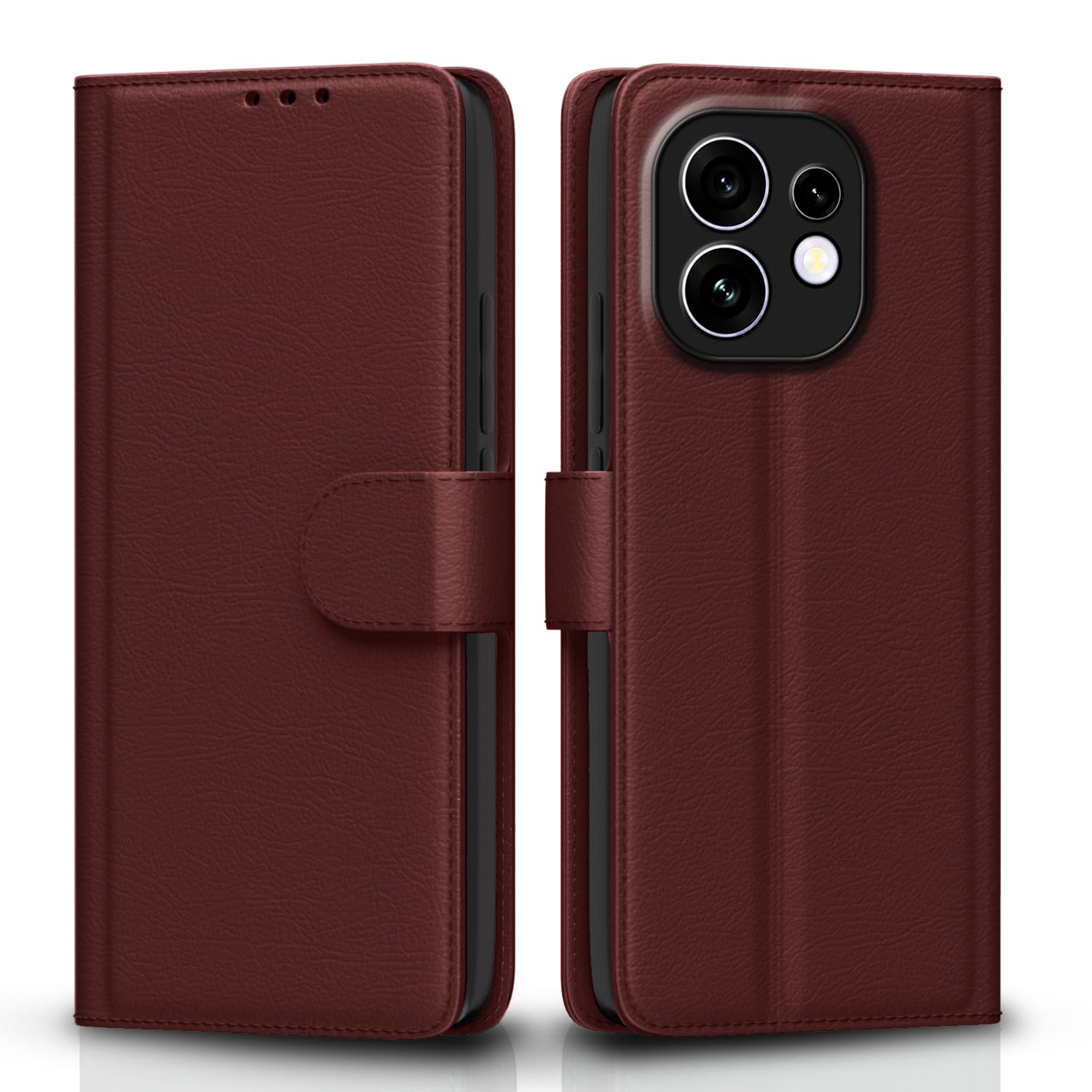 Pikkme Oppo Reno 16 5G brown wallet flip cover
