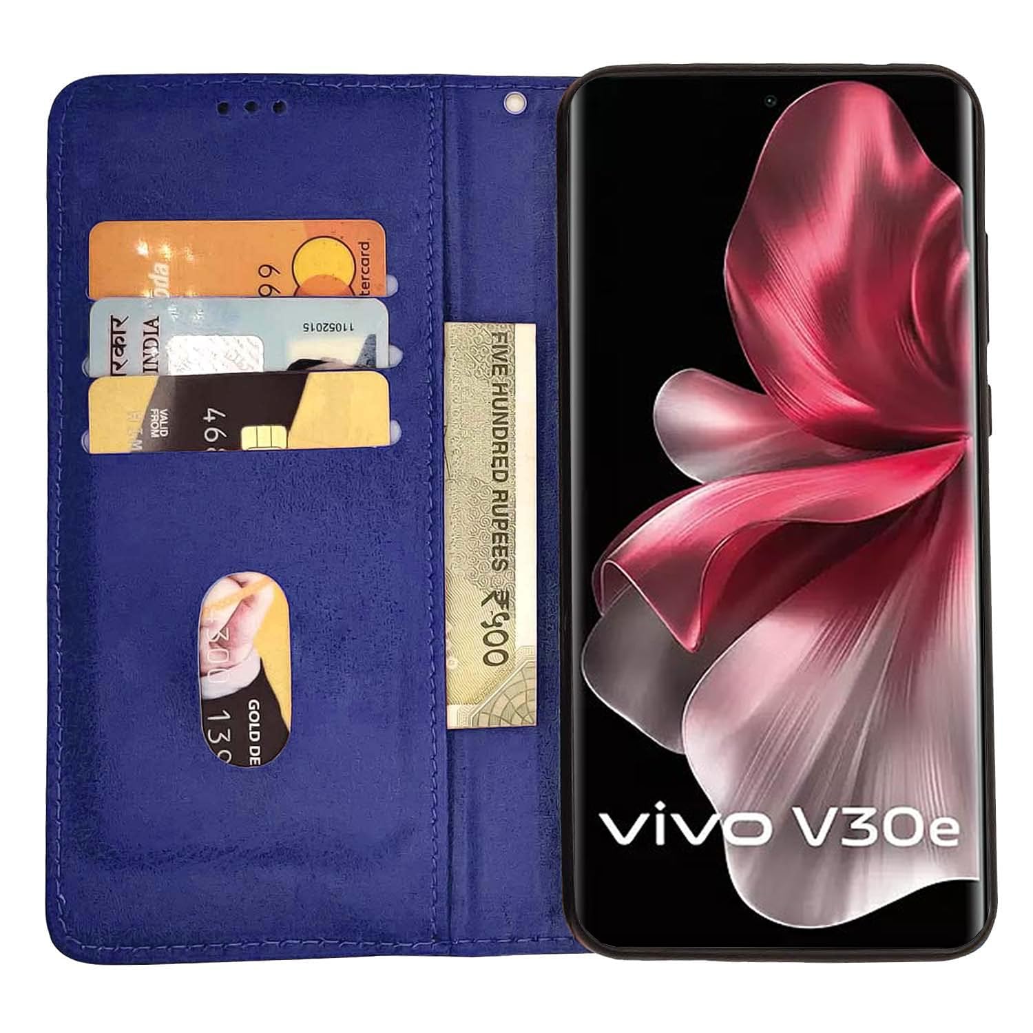 Blue flip cover for Vivo V30e 5G – Pikkme – photo 2
