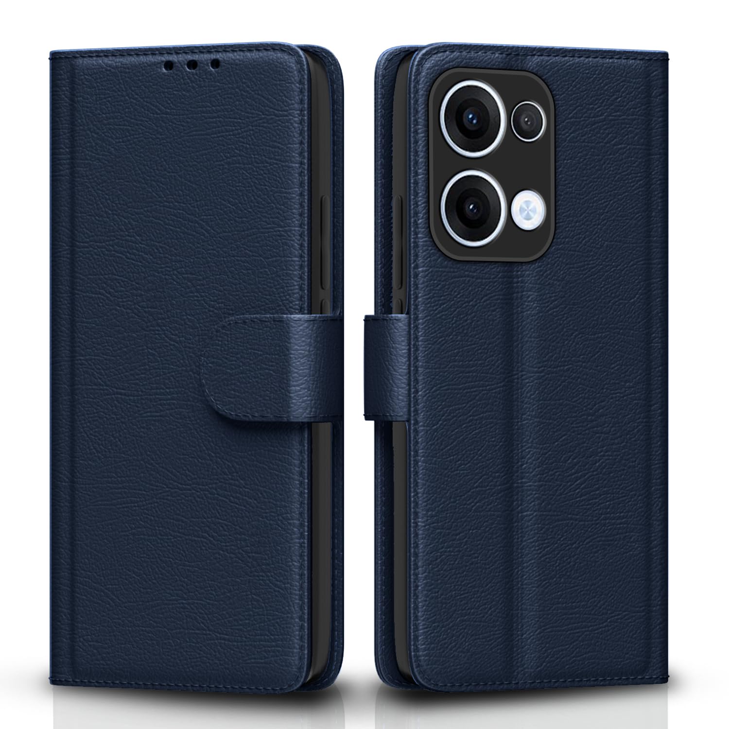 Pikkme Oppo Reno 13 5G Vintage Flip Cover (Blue)