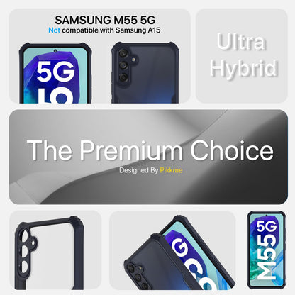 Samsung M55/M55s/F55 5G Clear back cover in blue by Pikkme – photo 3