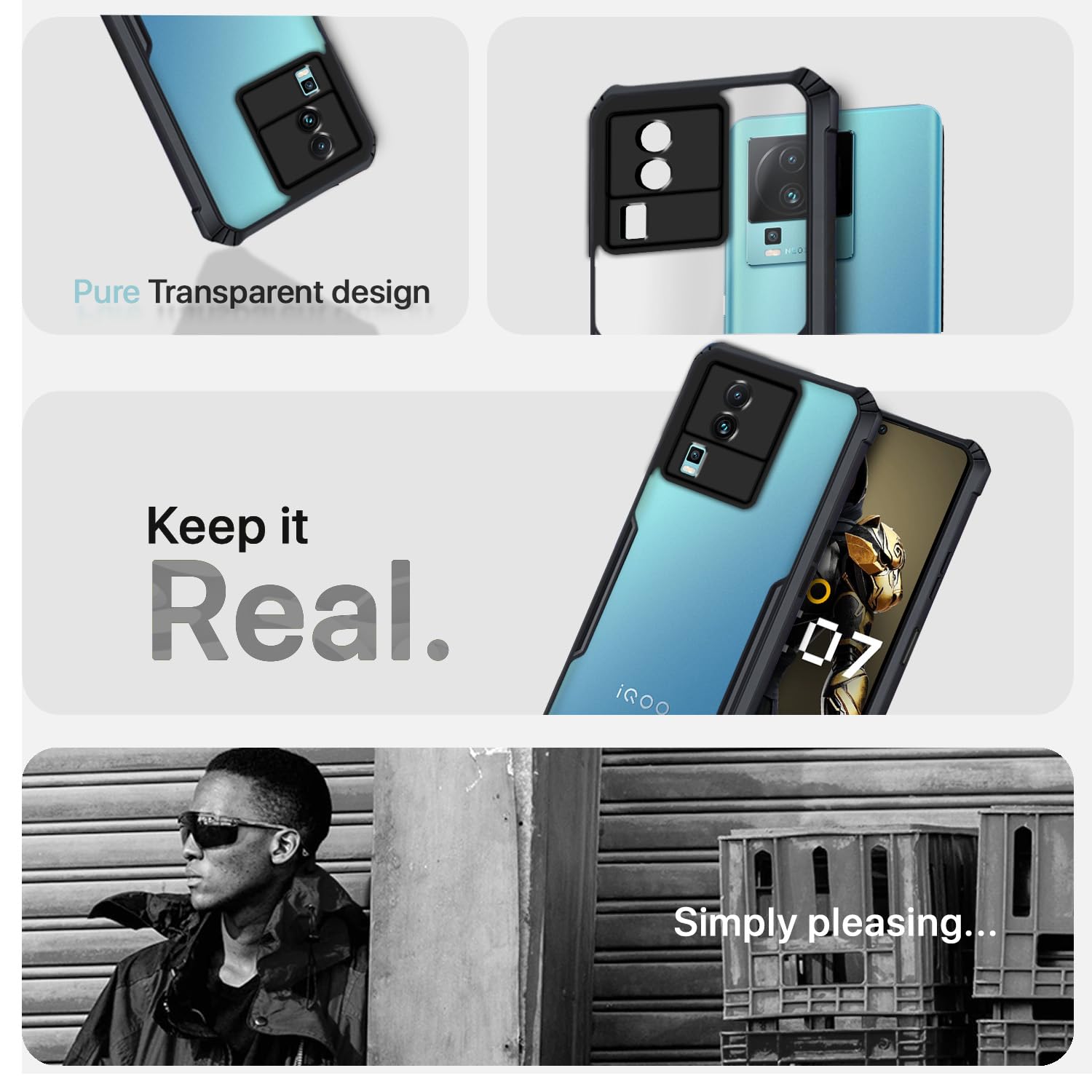 Pikkme iQOO Neo 7 5G Hybrid black mobile cover – photo 4