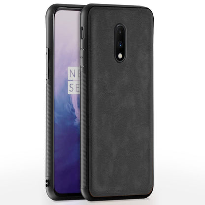 Pikkme grey Leather back cover for OnePlus 7