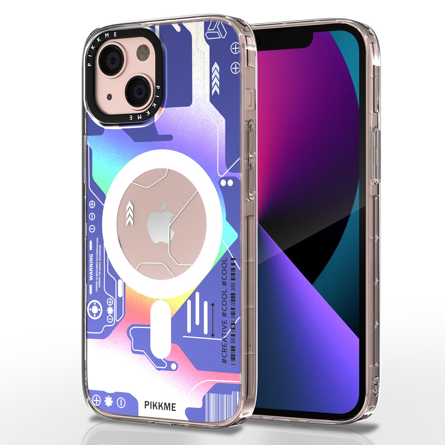 Pikkme iPhone 13 Printmagsafe Back Cover (Blue)