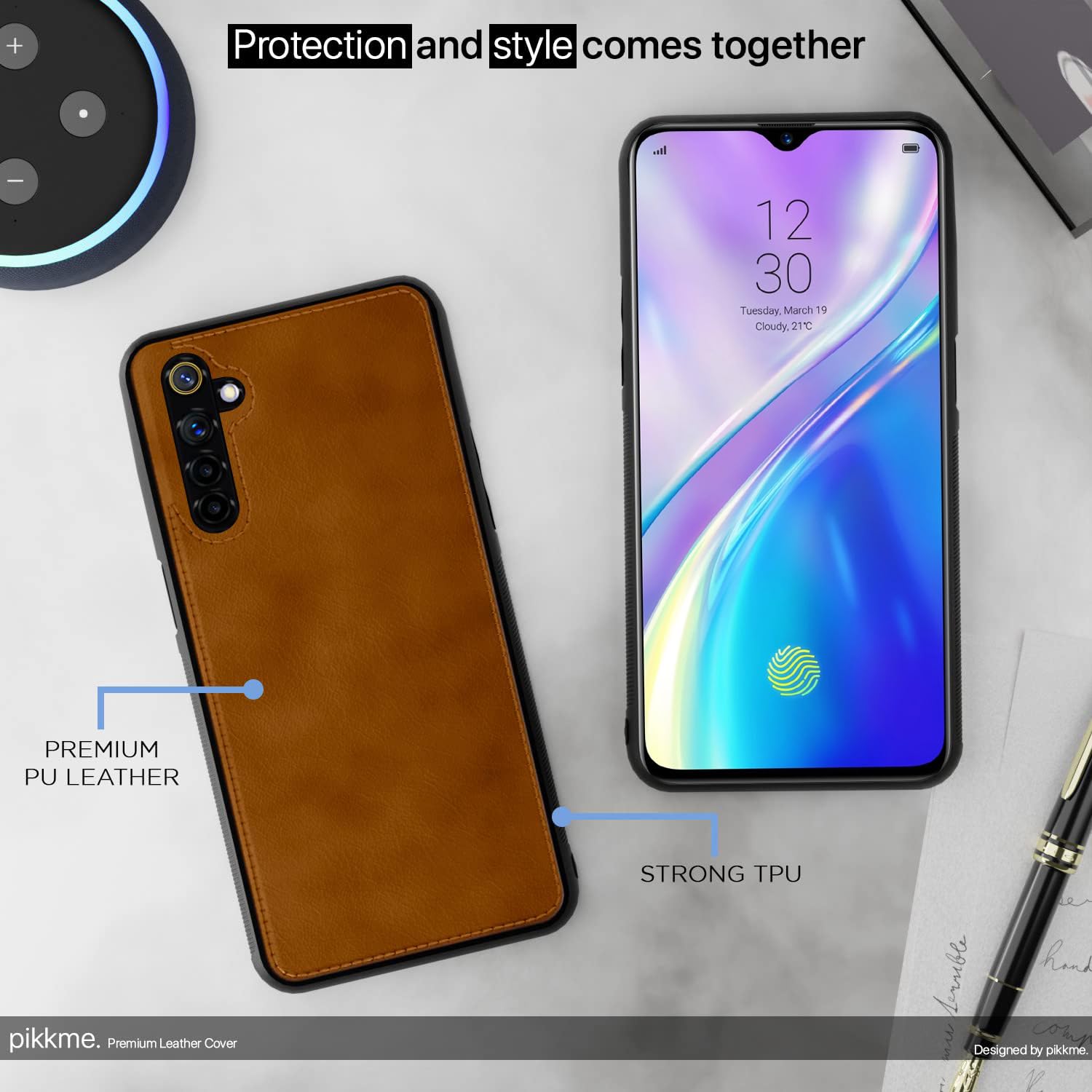 Realme XT/X2 mobile back cover in brown by Pikkme – photo 5