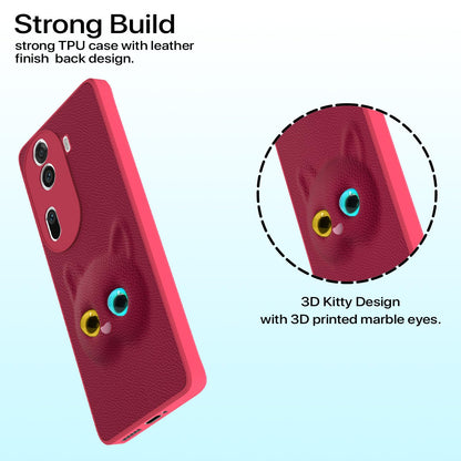 Pikkme Oppo Reno 11 Pro 5G Kitty Back Cover (Pink)