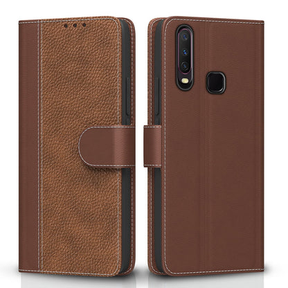 Pikkme tan mobile flip cover for Vivo Y12/Y15/Y17/U10