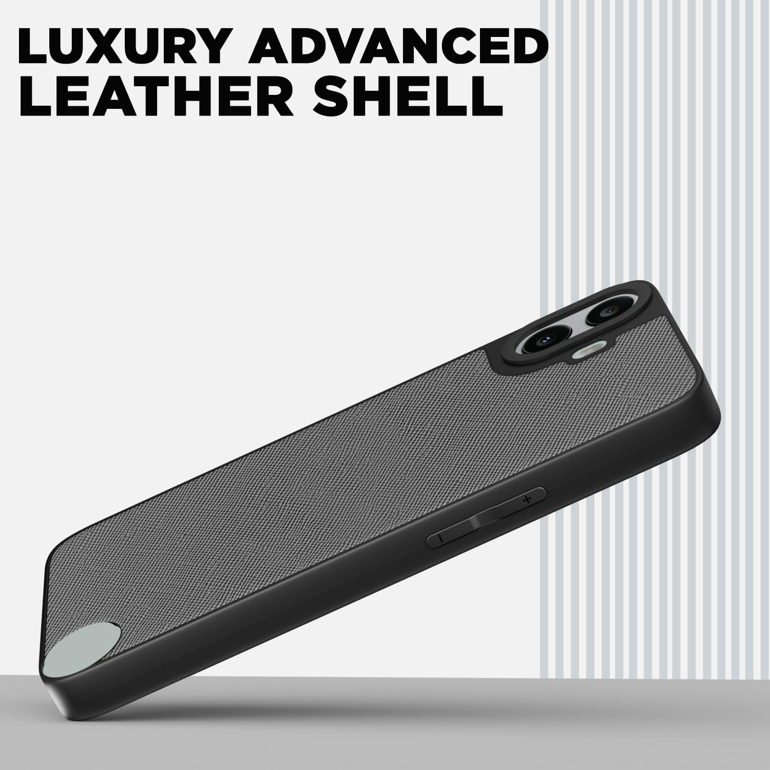 Pikkme CMF by Nothing Phone 1 Indian Leather Back Cover (Grey)