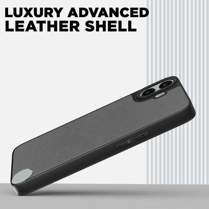 Pikkme CMF by Nothing Phone 1 Indian Leather Back Cover (Grey)