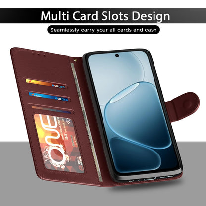 Oppo A6X 5G Wallet flip case in brown by Pikkme – photo 5