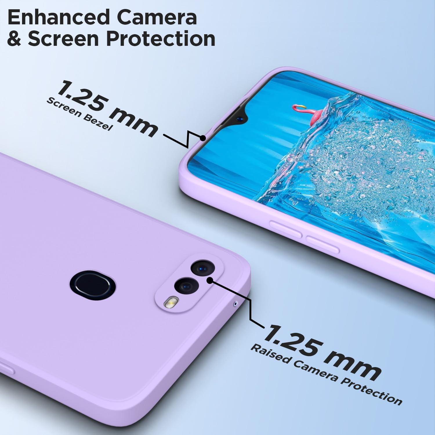 Pikkme Oppo F9 Pro/Realme 2 Pro/Realme U1 Liquid Silicone Back Cover | Purple