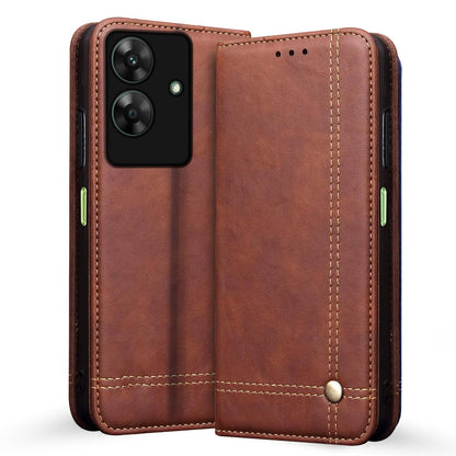 Realme C61/Narzo N61 flip case in brown by Pikkme