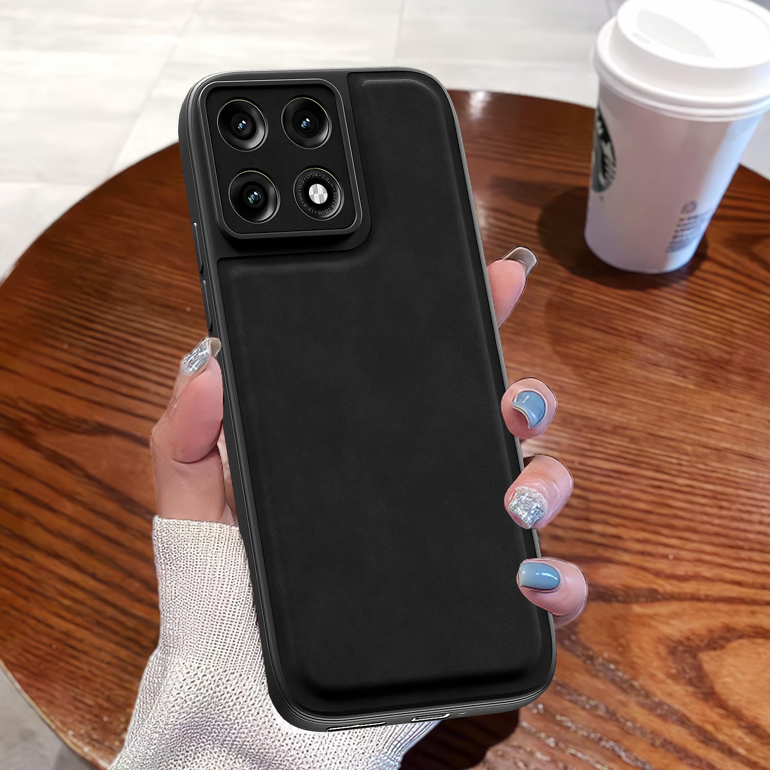 Pikkme Moto Edge 70 Pro 5G Leather black phone cover – photo 7