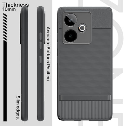 Pikkme Realme GT 7 5G / GT 7T 5G Shockproof Soft Flexible Gencase Back Cover (Grey)