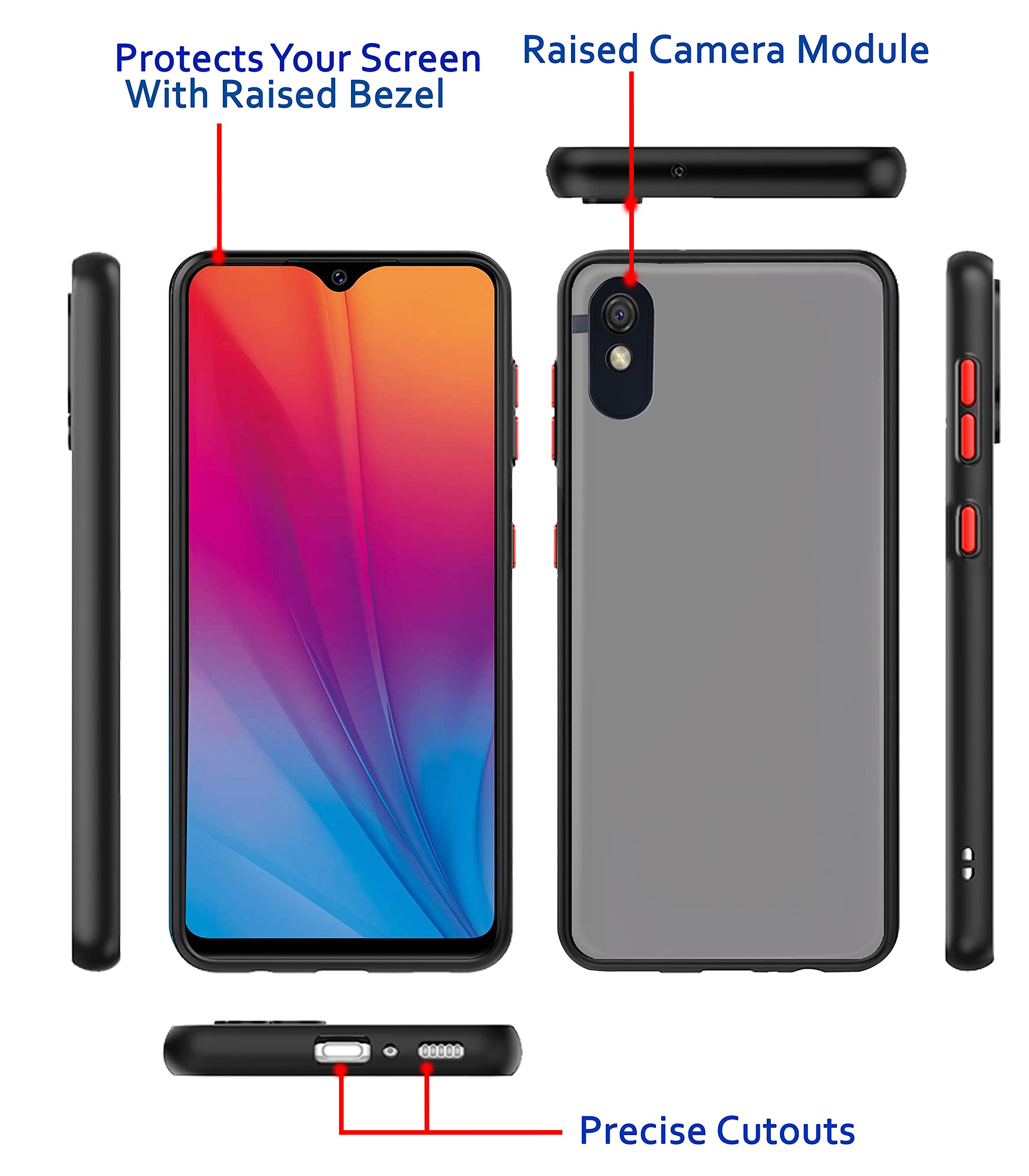 Pikkme Vivo Y91i Matte black phone cover – photo 3