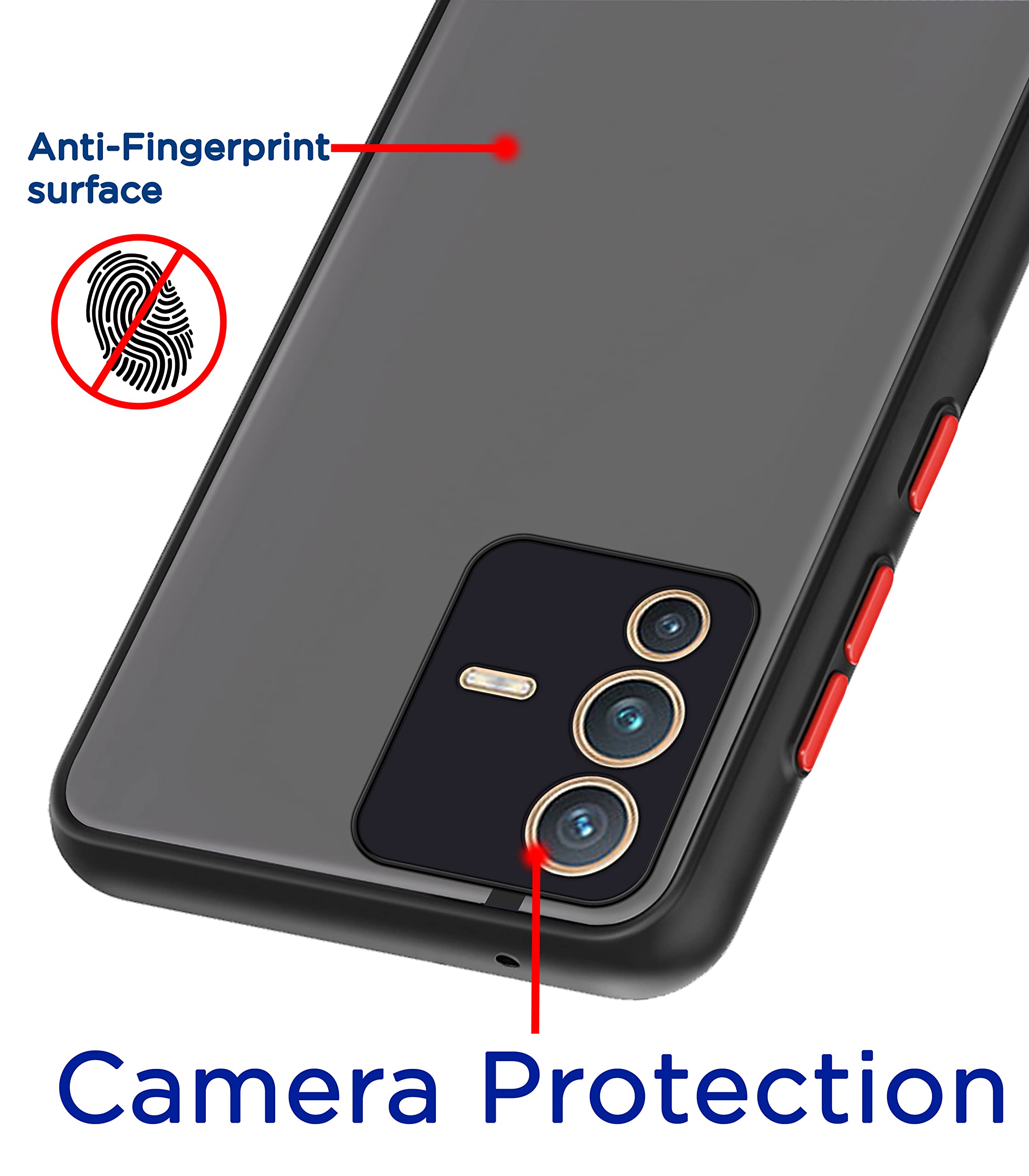 Pikkme black Hybrid mobile cover for Vivo V23 Pro 5G – photo 2