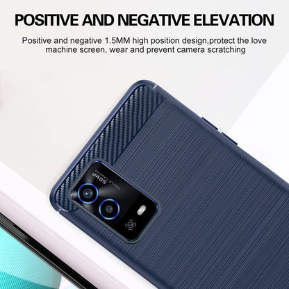 Pikkme Oppo A55 Hybrid Carbon Fiber Back Cover | Blue