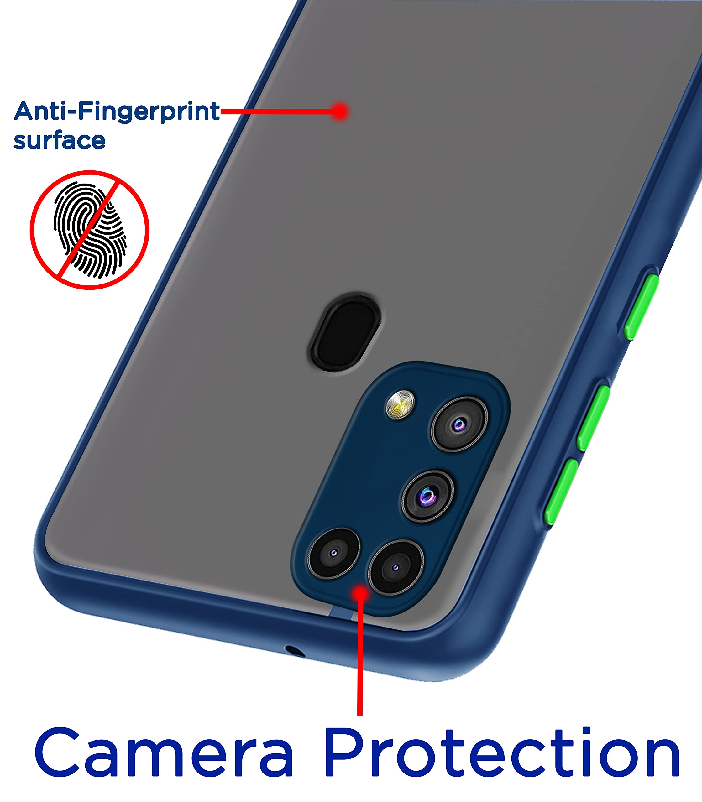 Blue Matte mobile back cover for Samsung M31 – Pikkme – photo 2