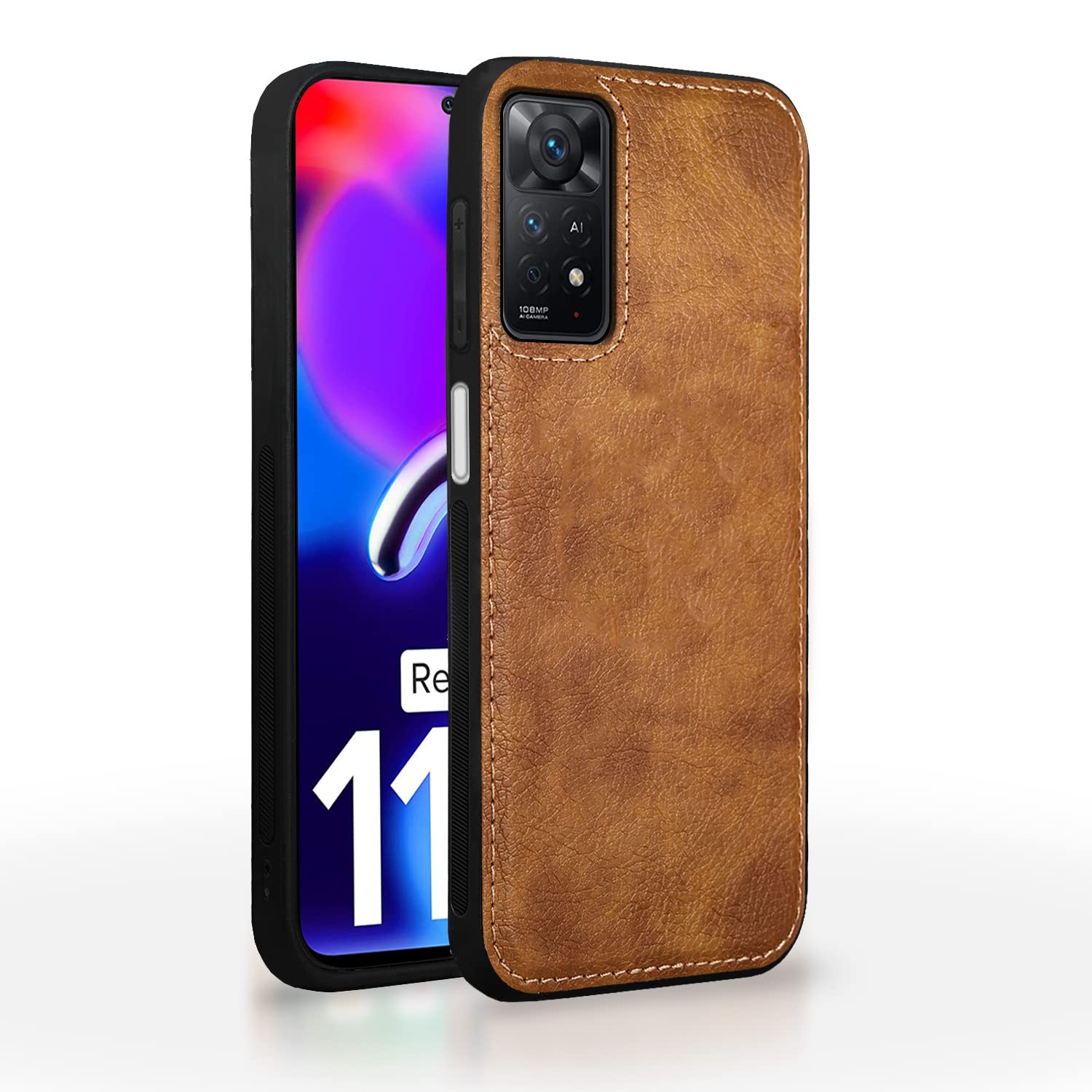 Redmi Note 11 Pro / Note 11 Pro Plus 5G LeatherBack Back Cover – Brown