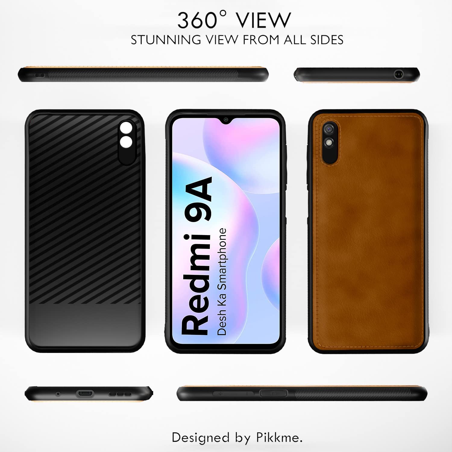 Redmi 9A/9i/9A Sport phone cover in brown by Pikkme – photo 3