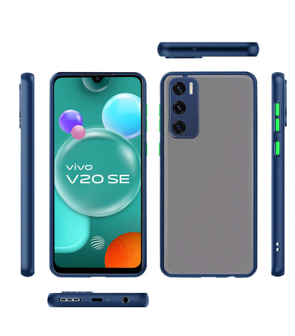 Blue Matte mobile back cover for Vivo V20 SE – Pikkme – photo 2