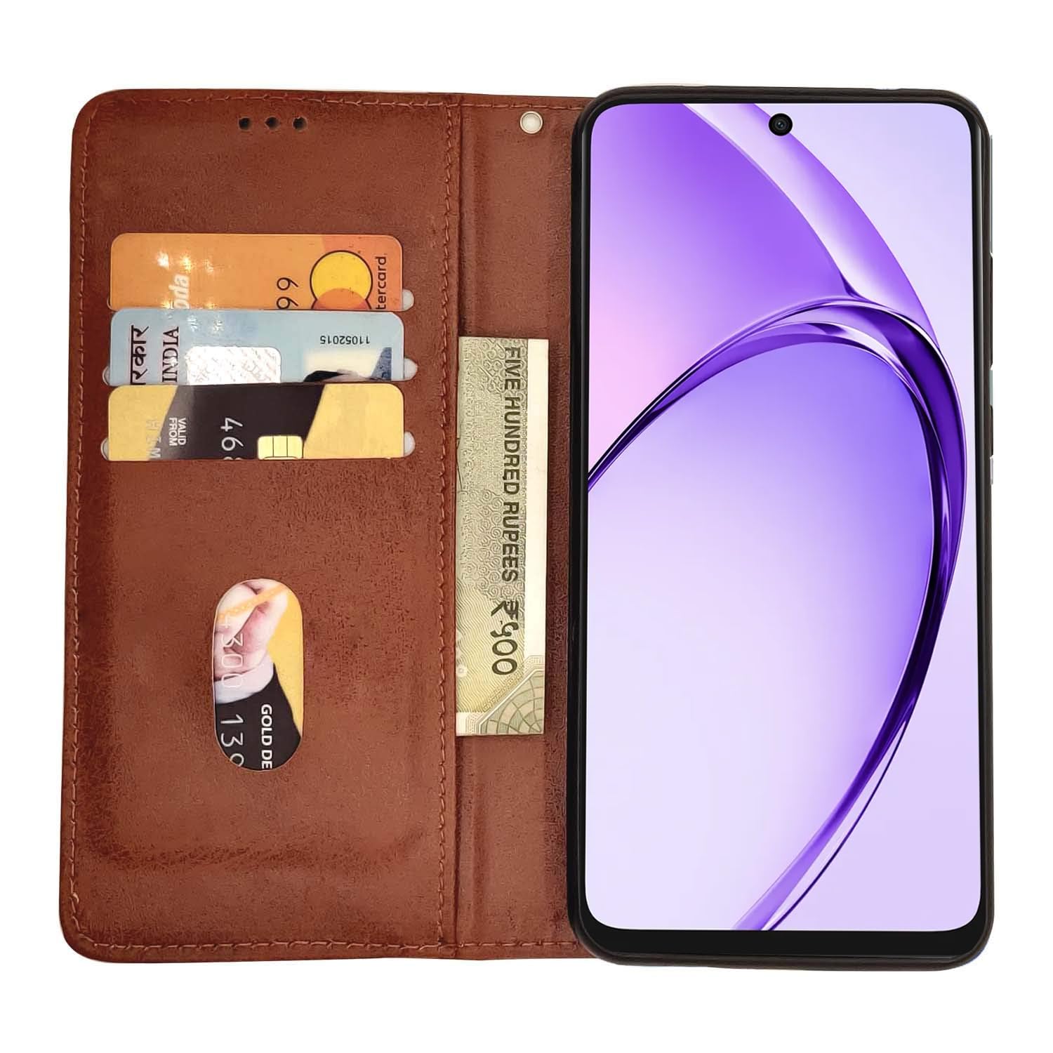 Brown Magnetic mobile flip cover for Oppo A3x 5G/A3x 4G/A3 5G – Pikkme – photo 3