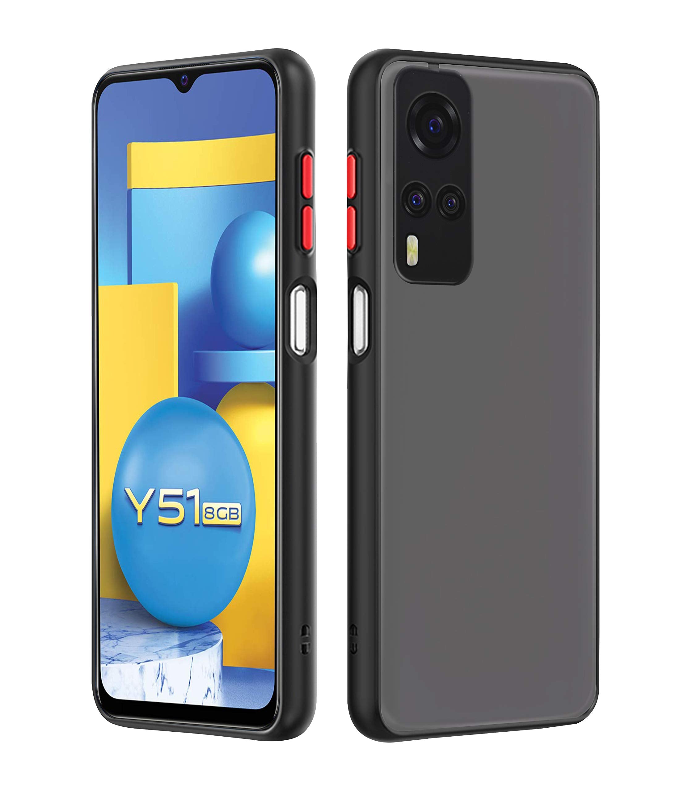 Vivo Y51 phone cover in black by Pikkme