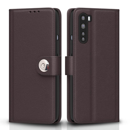 OnePlus Nord (2020) Button flip cover in coffee by Pikkme