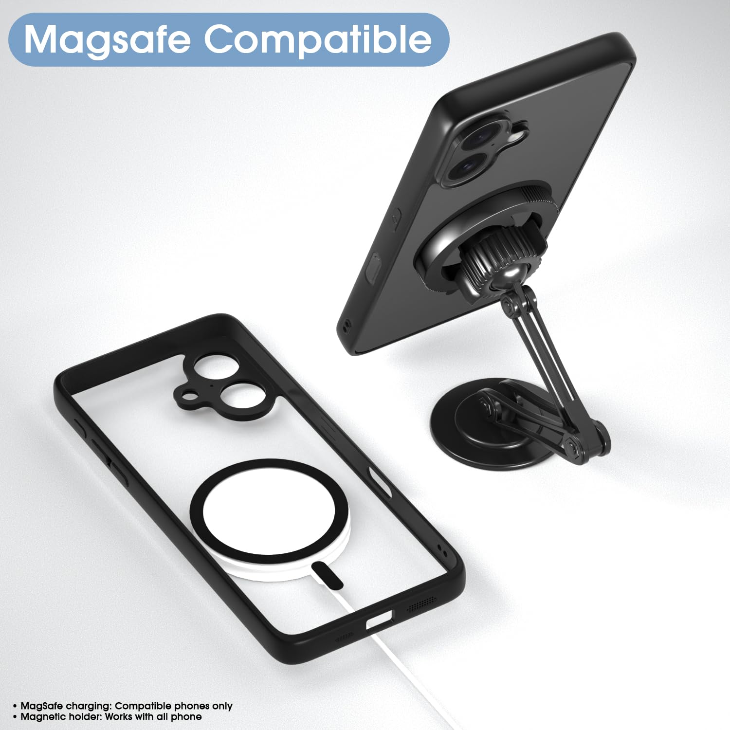 Black mag-safe MagSafe mobile back cover for iPhone 16 – Pikkme – photo 7