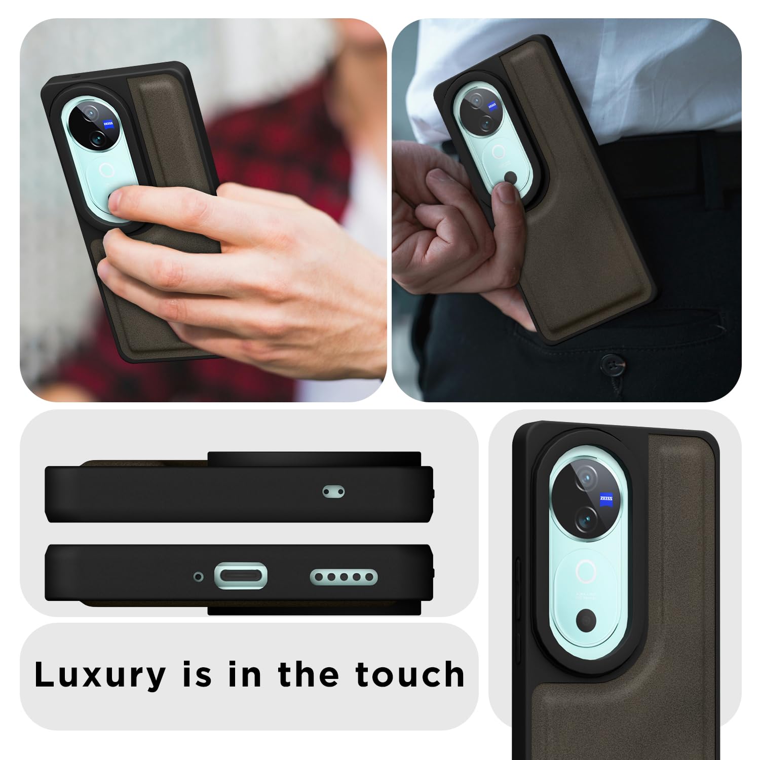 Vivo V40/V40 Pro/T3 Ultra 5G mobile back cover in brown by Pikkme – photo 7