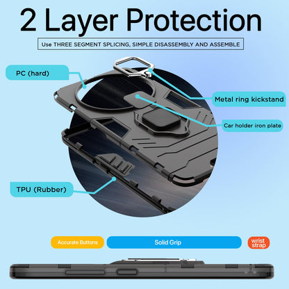 Pikkme Vivo X200 5G D5 Tough Armor Bumper Cover (Black)